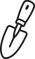 A simple illustration of a garden trowel, perfect for illustrating gardening tasks and the joys of working in the soil.