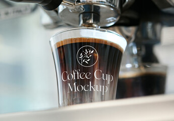 Glass Coffee Cup Mockup