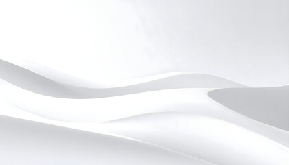 Ondas abstractas blancas con texturas suaves y dise&ntilde;o minimalista en fondo luminoso