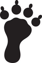 Wild animal track silhouette vector