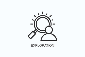 Exploration Icon Or Logo Isolated Vector Illustration
