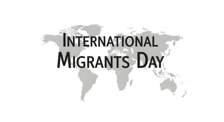 International Migrants Day isolated white background