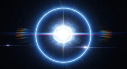 Glowing Blue Nebula Explosion in Deep Space