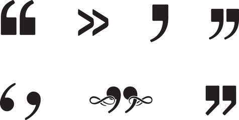 Quotation mark punctuation set icon