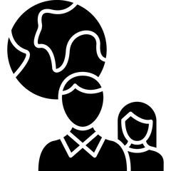 Avatar Glyph Icon – User Profile & Identity Symbol