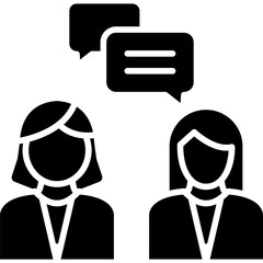 Communication Icon – Glyph Style