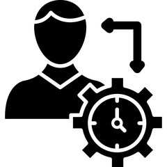 Deadline Glyph Icon – Time Limit and Due Date Symbol