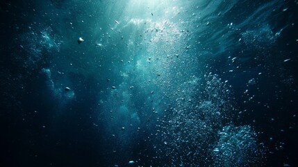 Moving deep water background with flowing waves, smooth texture, natural motion, blue aquatic surface and dynamic fluid pattern creating a calm and immersive ocean atmosphere for abstract design