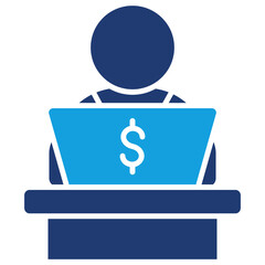 Employment Flat Blue Icon