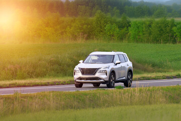 Chinese SUV with modern features on country road