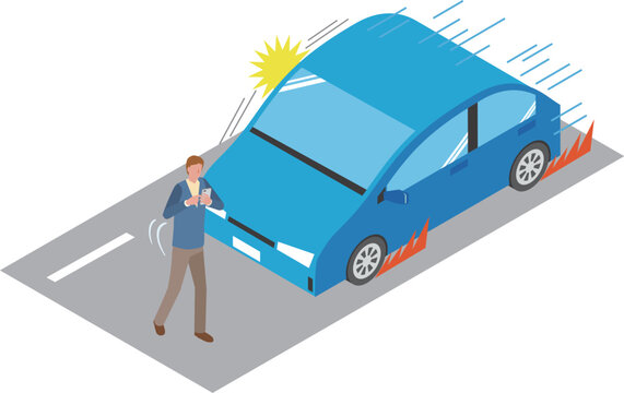 歩きスマホと交通事故