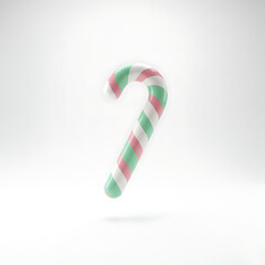 3D candy cane icon