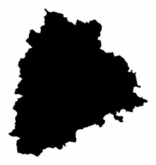 Telangana silhouette map