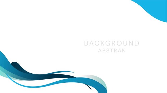 Abstract background with blue waves on white, modern design element.