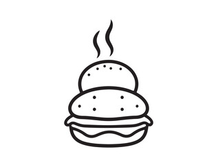 Burger icon image of vector.