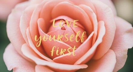 Rose embrace with a golden message