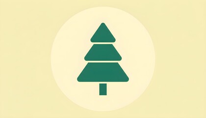 Christmas tree symbol against a light background represents holiday spirit and festive cheer during the winter season Generative AI