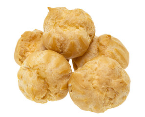 A stack of pastries with a white background