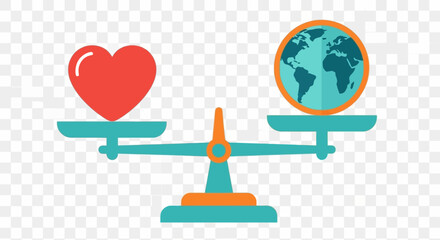 Finding equilibrium, showcasing the balance between global concerns and personal well being