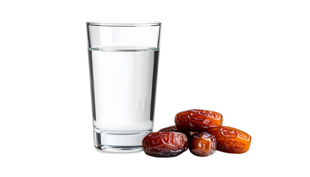 Hydration & Tradition A Glass of Water and Medjool Dates for a Refreshing Ramadan
