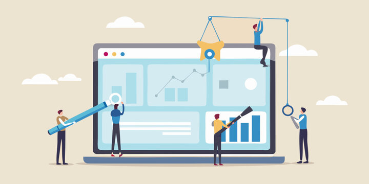 Team collaborating on data analysis and business growth strategies