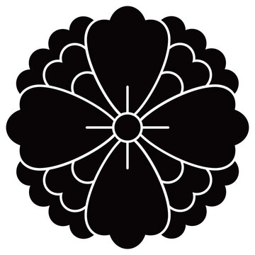 家紋です。滋野井家花角といいます