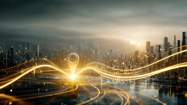 A futuristic digital city pulses with glowing lines and connections symbolizing innovation data networks global communication and smart technology creating a compelling scene suitable for commercial p