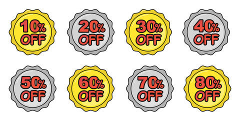 Obraz premium Medal illustration set 09