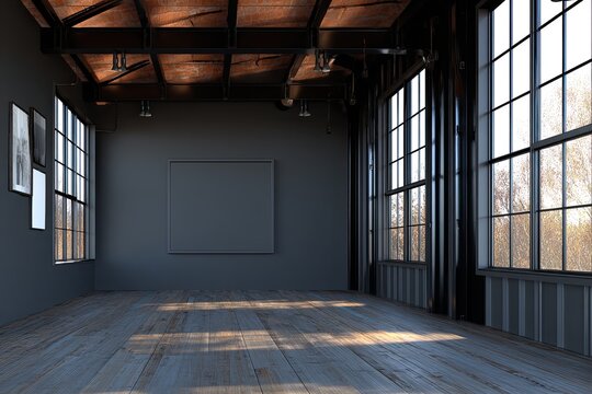 Industrial room, light streaming in