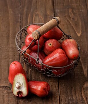 Wax apple, jambu air, chompbu, water apple or rose apple