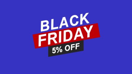 Black Friday 5 percent off sale. Mega sale banner for modern holiday discount promotion for online and retail shopping. - Powered by Adobe