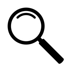 Search Icon Symbol. Classic Magnifying Glass Design and Universal Finder Sign.