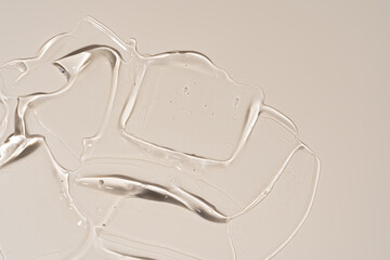 Glossy Gel Texture Background with Dewy Droplets Perfect for Skincare Ads, Hydrating Serum Packaging and Beauty Branding