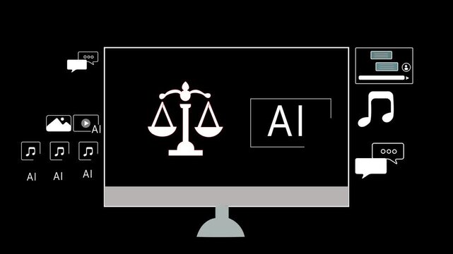 Ethical AI platform creating diverse content formats such as ds card, video, music, and images, showing responsible automation, data integrity, and transparent content generation in digital systems