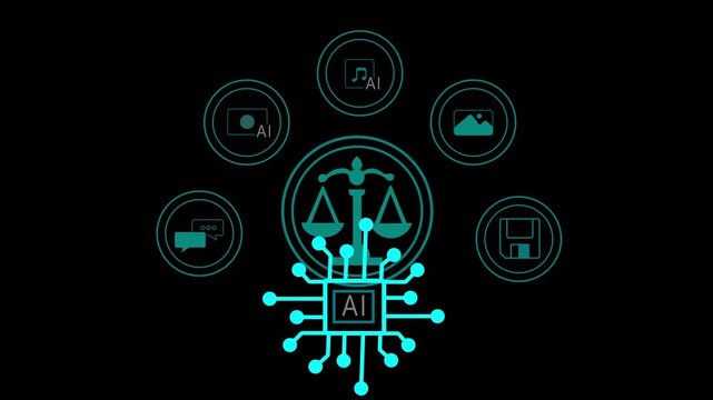 Ethical AI platform creating diverse content formats such as ds card, video, music, and images, showing responsible automation, data integrity, and transparent content generation in digital systems
