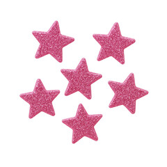 Pink glitter stars stickers