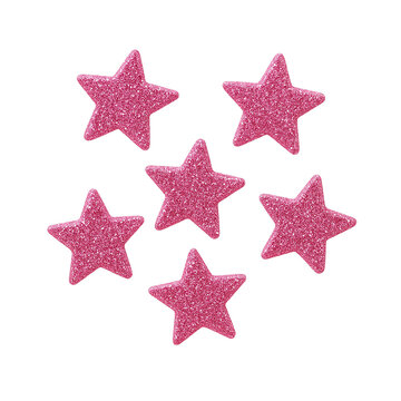 Pink glitter stars stickers