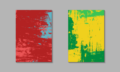 Minimal Set Grunge Vintage Colorful Banner Template