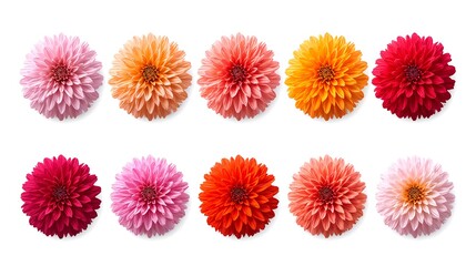 A vibrant array of colorful flowers, showcasing diverse hues and intricate petal arrangements. Each blossom bursts with its own unique charm, a delightful representation of nature's beauty