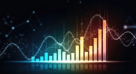 Bar Chart Data Analysis Digital Network 4k ultra full hd background 2025 2026 download