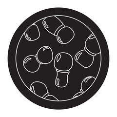 malassezia skin fungus glyph icon