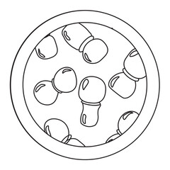 malassezia skin fungus line icon