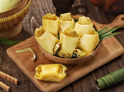 Lepet Jagung or Mexican Sweet Corn Tamales
