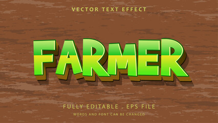 Gradient 3d Farmer Editable Text Effct