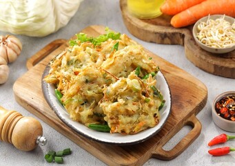 Bakwan Sayur is a fried food made from vegetables and wheat flour which is commonly found in Indonesia