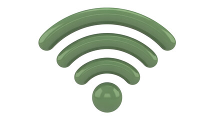 A simple green signal radiates outward against a black background.