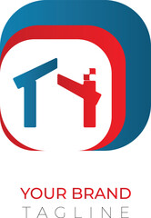Creative Real Estate Agency Logo with Minimal House Symbol