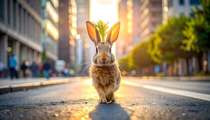 rabbit in the city