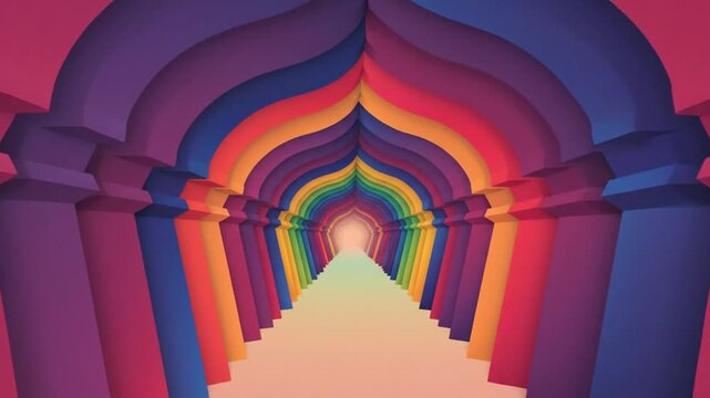 奥深い鳥居 ベクトルアーチの幻想空間