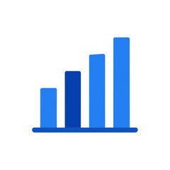 Illustration of a simple bar chart graphic on transparent background